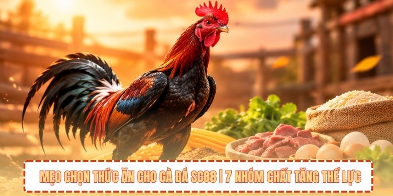 Mẹo Chọn Thức Ăn Cho Gà Đá SC88 | 7 Nhóm Chất Tăng Thể Lực